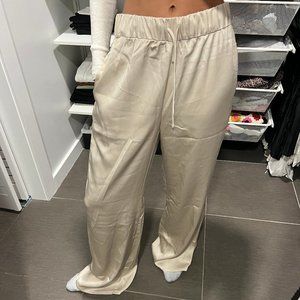 Satin Drawstring Trousers (Size S)